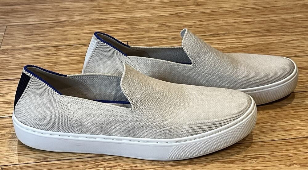 Rothy’s The Original Washable Slip On Sneaker Sand Color, Women’s size 8